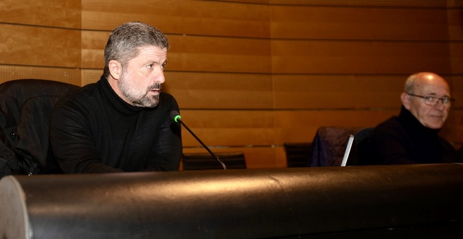 Jean-Félix Acquaviva, conseiller exécutif et président de l’Office des transports de la Corse (OTC), lors du Conseil d’administration qui s’est tenu au siège bastiais de la Collectivité de Corse.