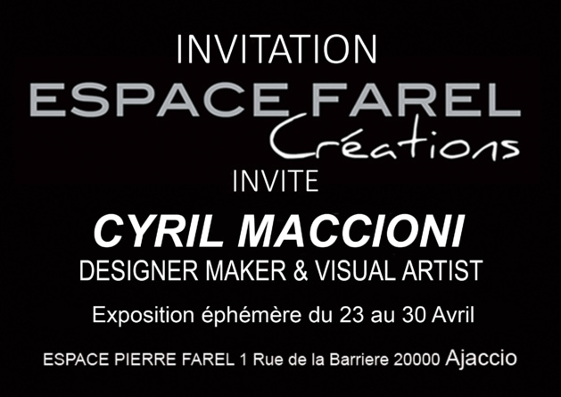 Ajaccio : Cyril Maccioni expose à l' Espace Farel