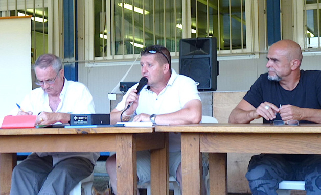 Angelo Conti (à gauche) en compagnie de Alain Del Moro et André Cervelli Angelo Conti (à gauche) en compagnie de Alain Del Moro et André Cervelli