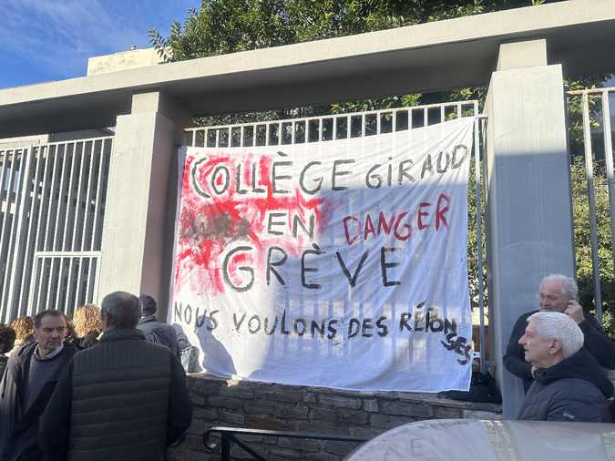 Bastia : les enseignants du collège Giraud en grève ce lundi Bastia : les enseignants du collège Giraud en grève ce lundi