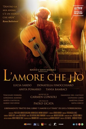 Projections de « L’amore che ho » Mercredi 4 février 19h à L’Alb’Oru Jeudi 5 févier 16h30 au Studio Vendredi 6 février 18h45 au Régent Samedi 14 février 19h au Studio