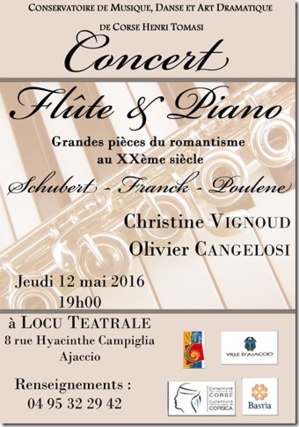 Ajaccio : Concert flûte et piano à Locu Téatrale