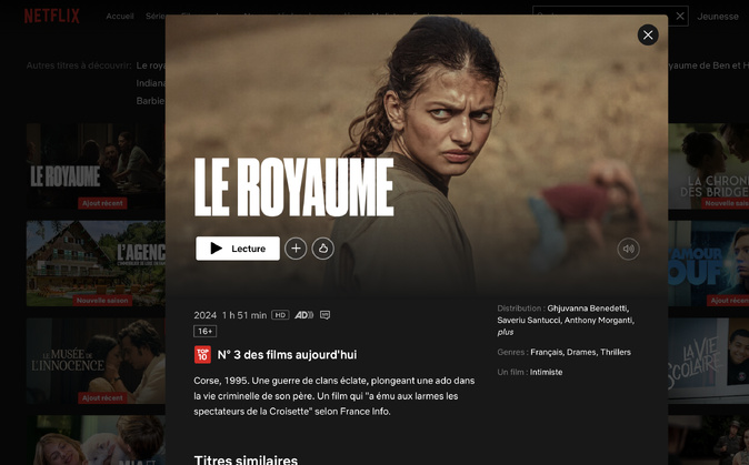Capture d'écran - Netflix Capture d'écran - Netflix
