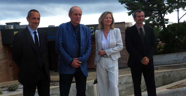 L'ambassadeur de Suède en France, Veronika Wand-Danielsson, et Paul-Marie Romani, président de l’université de Corse visitent la plateforme expérimentale MYRTE.