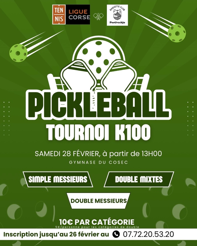 Portivechju - Un nouveau tournoi de Pickleball ce dimanche