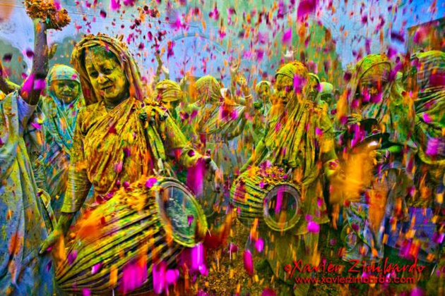 Après l'atelier de Xavier Zimbardo, une Holi est organisée à Ghisonaccia.