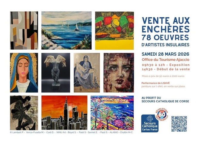 À Ajaccio, l’art se met aux enchères pour soutenir le Secours Catholique À Ajaccio, l’art se met aux enchères pour soutenir le Secours Catholique