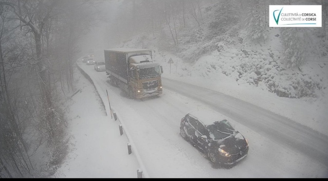 Mauvais temps :  Circulation difficile à Vizzavona
