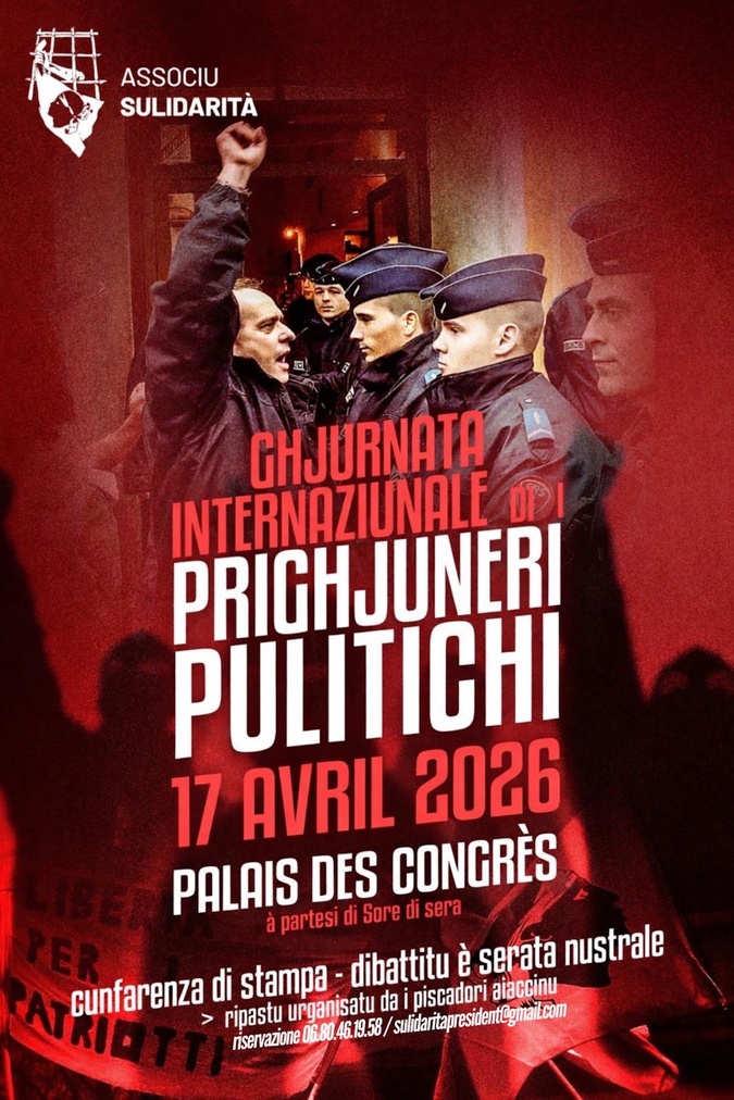 À Ajaccio, l'Associu Sulidarità organise une journée pour briser le silence autour des prisonniers politiques À Ajaccio, l'Associu Sulidarità organise une journée pour briser le silence autour des prisonniers politiques