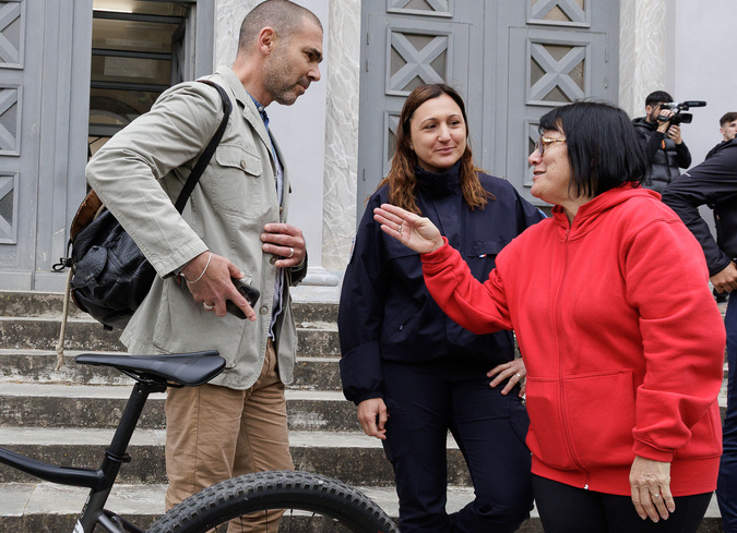 Françoise Lippini avec Claire Padilla et le procureur de la République Françoise Lippini avec Claire Padilla et le procureur de la République