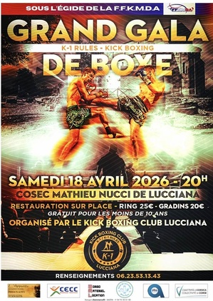 Kickboxing, Muaythaï et Disciplines Associées : le 15e Gala du KBC Lucciana