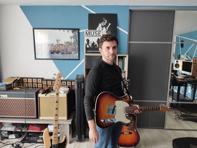 Matthew Piazza, ici dans son studio d'enregistrement à Conca. Matthew Piazza, ici dans son studio d'enregistrement à Conca.