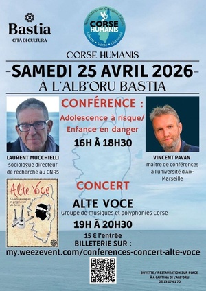  Adolescence à risque/Enfance en danger : Une conférence de Laurent Mucchieli et Vincent Pavan à Bastia