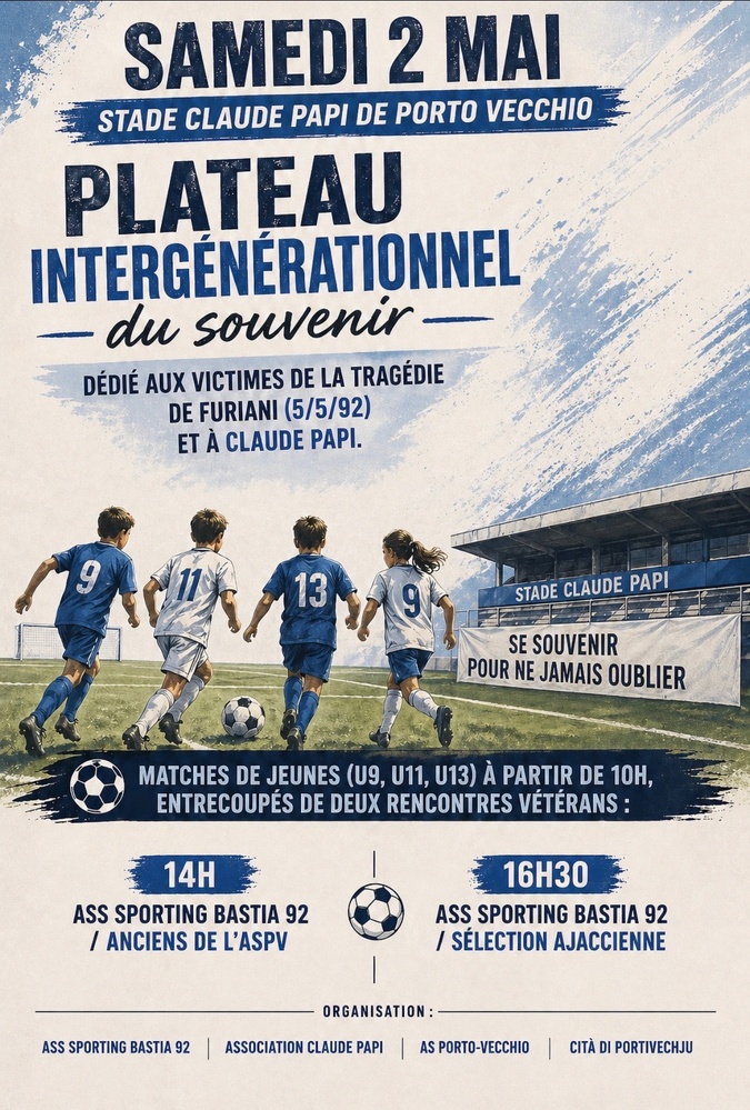 Portivechju - Une journée dédiée à la mémoire de la tragédie de Furiani au stade Claude Papi