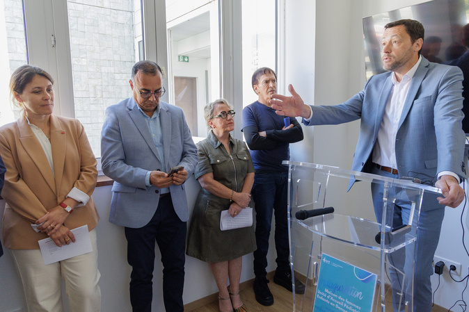 Christophe Arnould, directeur de l'hôpital, a pris la parole lors de l'inauguration