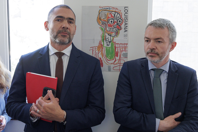 Jean-Philippe Navarre, procureur de la République, et Pierre-Yves Argat, directeur de cabinet du préfet de Haute-Corse