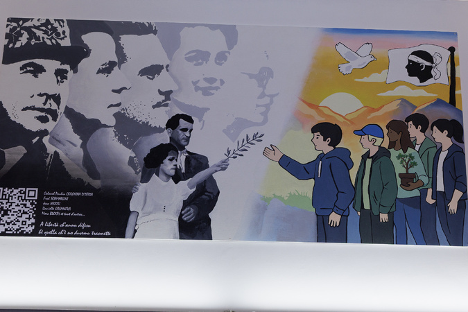 Bastia - Au lycée Jean-Nicoli, une fresque pour transmettre la mémoire de la Résistance