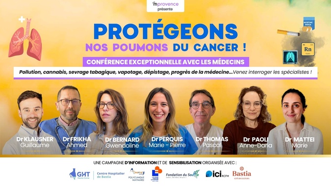 Cancer du poumon : une soirée de prévention gratuite organisée à Bastia le 20 mai Cancer du poumon : une soirée de prévention gratuite organisée à Bastia le 20 mai