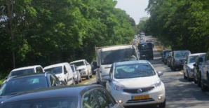 La RT 10 entre Bastia et Bonifacio, totalement bloquée au niveau du centre de Casabianda.