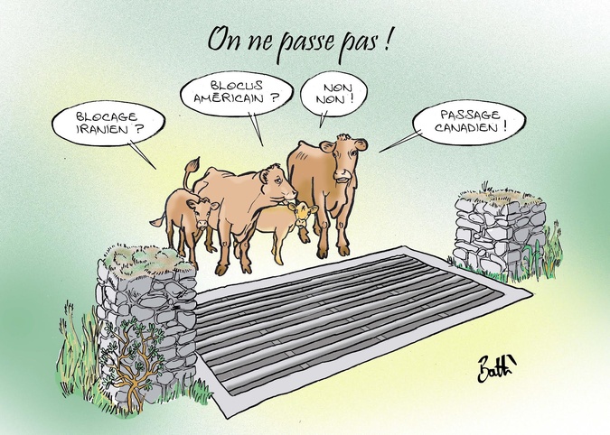 Le dessin de Battì : on ne passse pas !