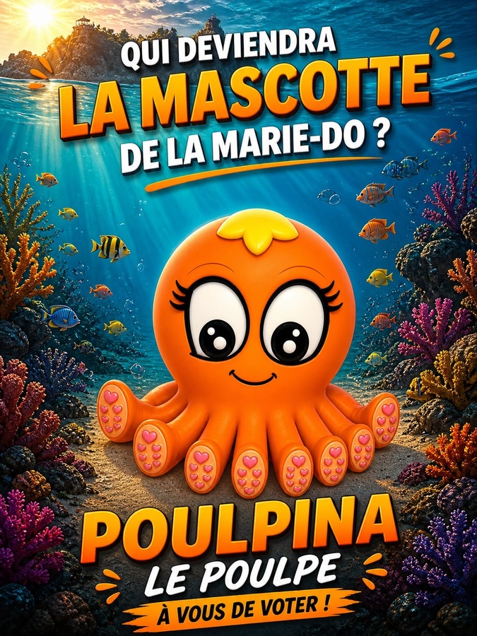 Pour voter pour Poulpina, la mascotte imaginée par le LEP Finusellu, envoyez MASCOTTE3 au 92030 (2 € + prix d'un SMS)