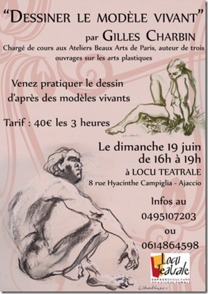 Atelier de dessin d’après modèles vivants dirigé par Gilles Charbin