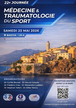 Bastia - 22e Journée de médecine et traumatologie du sport à l'IRA