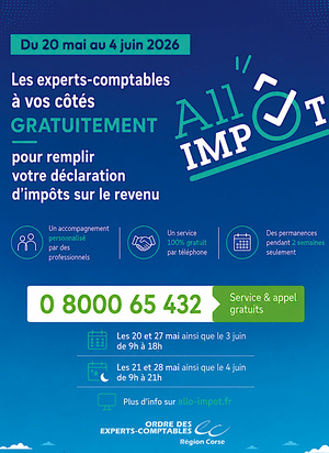 Déclaration des revenus 2025 : les experts-comptables de Corse relancent le dispositif Allô Impôt Déclaration des revenus 2025 : les experts-comptables de Corse relancent le dispositif Allô Impôt