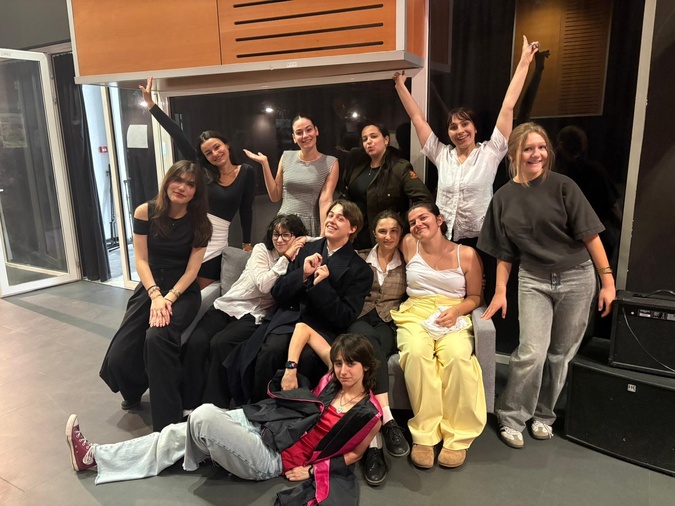 Les élèves de spécialité théâtre du lycée Giocante de Casabianca à Bastia.