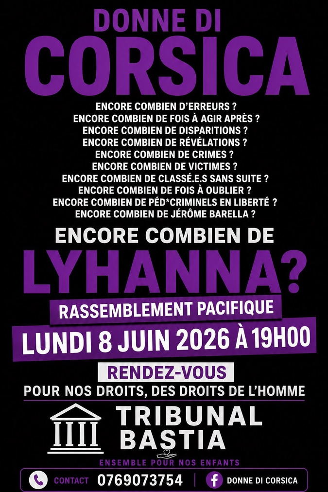 À Ajaccio et Bastia, des appels à rassemblement après le meurtre de la petite Lyhanna