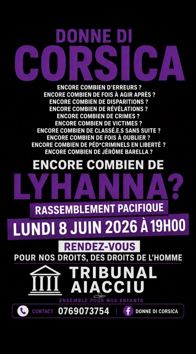 À Ajaccio et Bastia, des appels à rassemblement après le meurtre de la petite Lyhanna