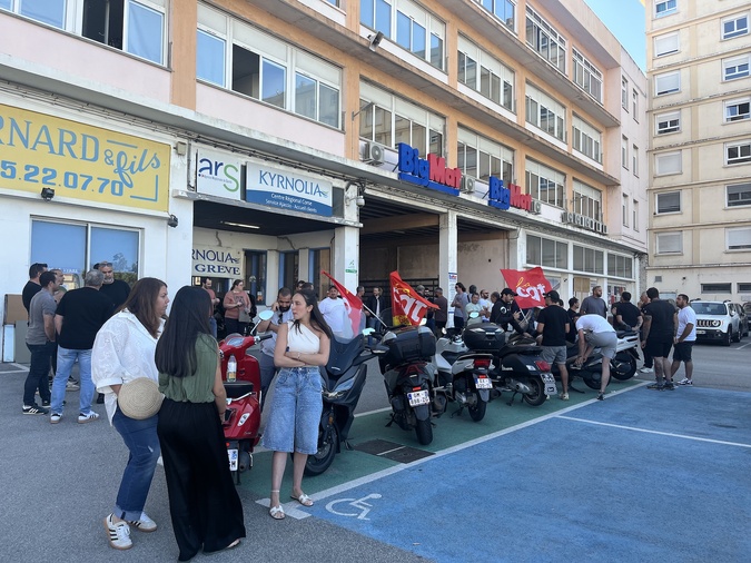 À Ajaccio, les salariés de Kyrnolia mobilisés contre la procédure de licenciement visant un délégué syndical À Ajaccio, les salariés de Kyrnolia mobilisés contre la procédure de licenciement visant un délégué syndical