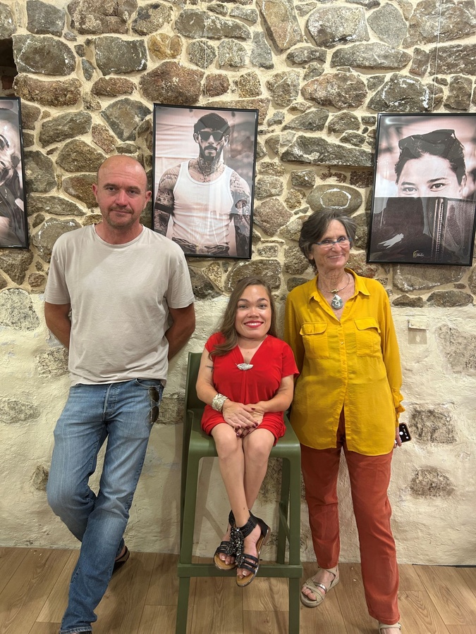 Le sculpteur Jean-François Pinelli, la photographe Léna Voelckel et la plasticienne Pat'obine.