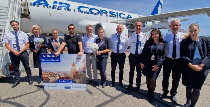 Air Corsica inaugure sa nouvelle liaison Vienne-Bastia avec deux vols hebdomadaires jusqu'à fin septembre