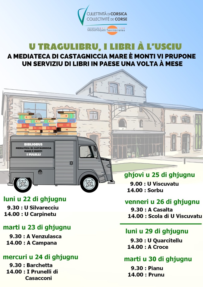 Tournée du mois de juin du Tragulibru de la médiathèque de Castagniccia Mare è Monti