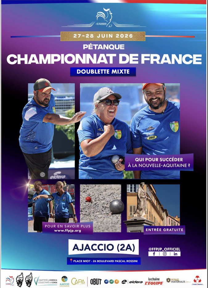 Pétanque - Ajaccio accueille ce week-end les championnats de France doublette mixte Pétanque - Ajaccio accueille ce week-end les championnats de France doublette mixte