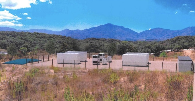 Le projet de centre de stockage de batteries lithium à Viggianellu. Photo DREAL. Le projet de centre de stockage de batteries lithium à Viggianellu. Photo DREAL.