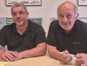 Joseph-Marie Tealdi, vice-président,  et Joseph Sauli (à droite) président du Pays de Balagne
