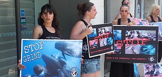 Massacre aux Iles Feroé : Manifestation devant le consulat du Danemark à Porto-Vecchio