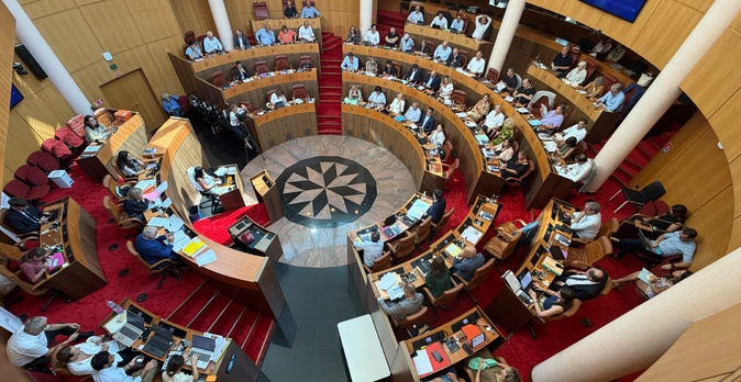 L'hémicycle de l'Assemblée de Corse. Paule Santoni.