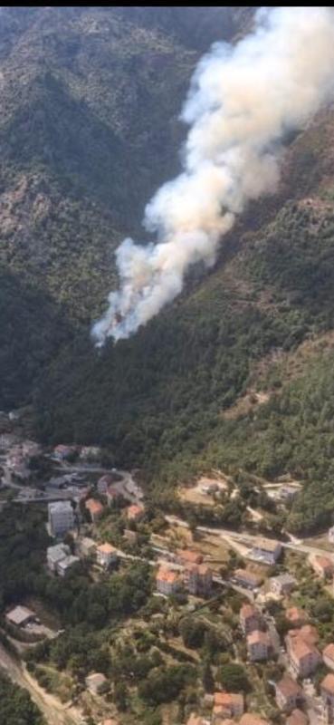 Venaco : Un incendie de végétation en cours au-dessus du village