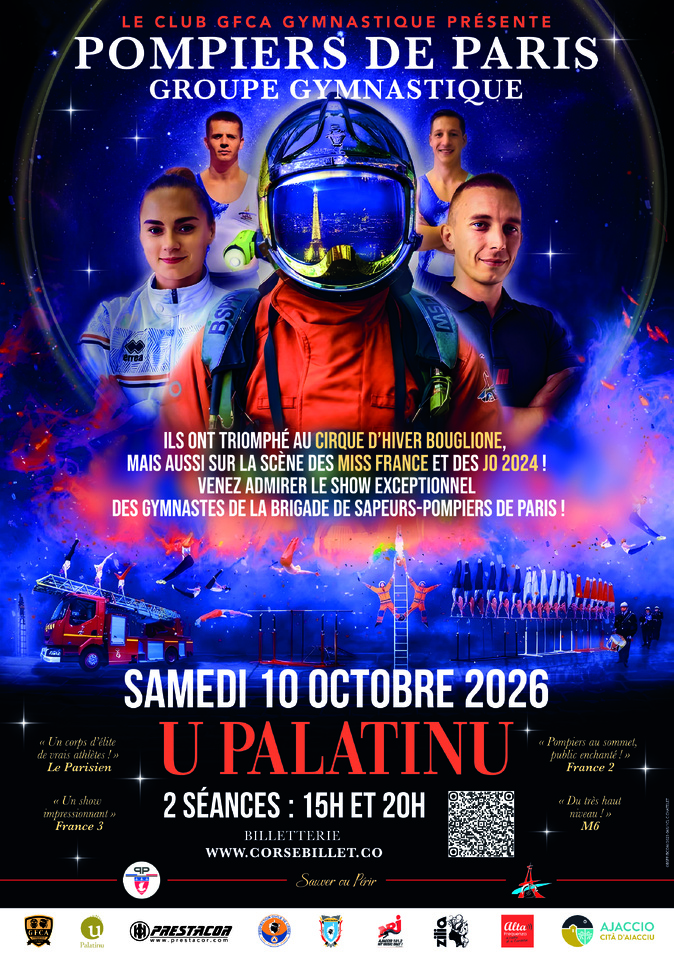Ajaccio - Les gymnastes des pompiers de Paris attendus pour un spectacle inédit au Palatinu Ajaccio - Les gymnastes des pompiers de Paris attendus pour un spectacle inédit au Palatinu