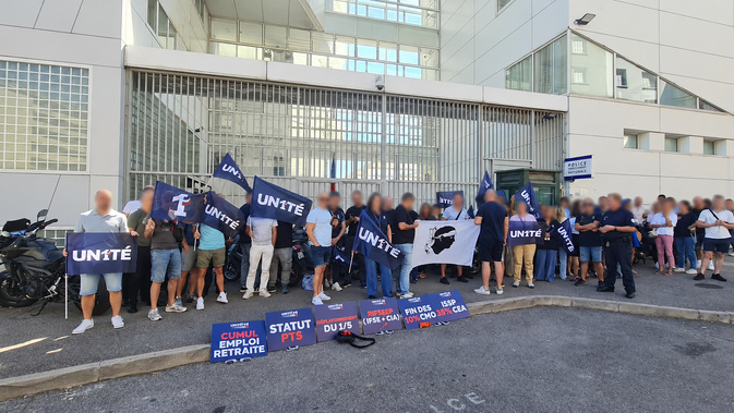À Bastia, une soixantaine d'agents ont participé à ce mouvement de grogne