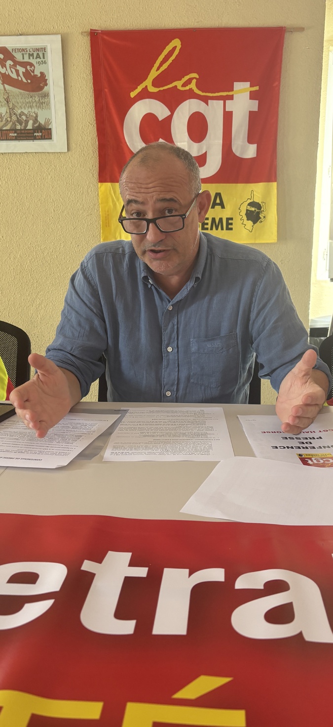 Charles Casabianca, secrétaire générale l’UD GCGT de Haute-Corse, a donné le ton de cette rentrée sociale pour la CGT