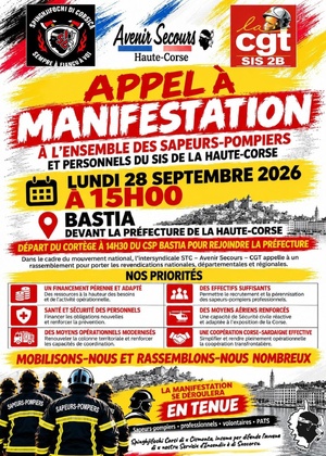 Les pompiers de Haute-Corse appelés à manifester lundi à Bastia