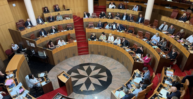 L'hémicycle de l'Assemblée de Corse. Photo Paule Santoni.