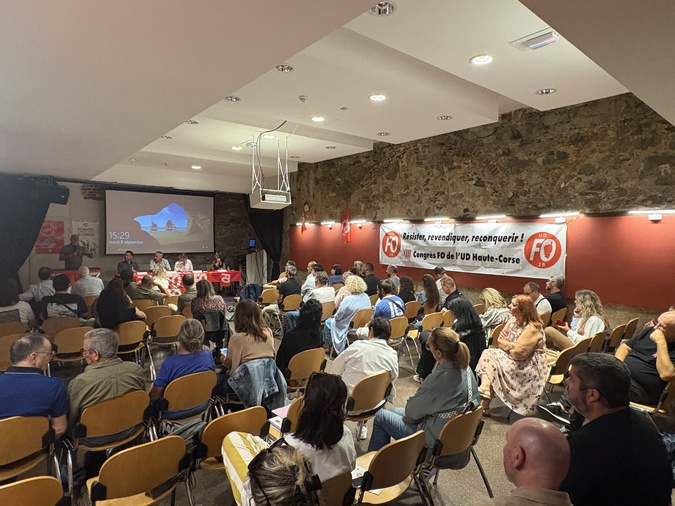 Congrés de l'UD FO de Haute-Corse à Bastia.