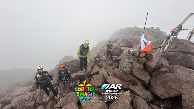 Les conditions météo étaient très difficiles ce lundi au passage du Monte Cintu (Photos ARWC) Les conditions météo étaient très difficiles ce lundi au passage du Monte Cintu (Photos ARWC)
