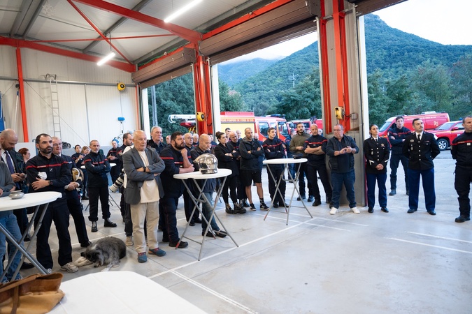 Après des travaux d’agrandissement, le centre d’incendie et de secours de Bocognano dispose de 145 m² supplémentaires (©Paule Santoni)