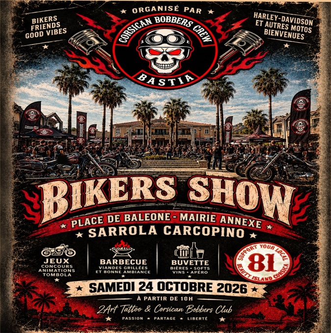 À Sarrola-Carcopino, les bikers corses donnent rendez-vous au public pour leur premier Bikers Show